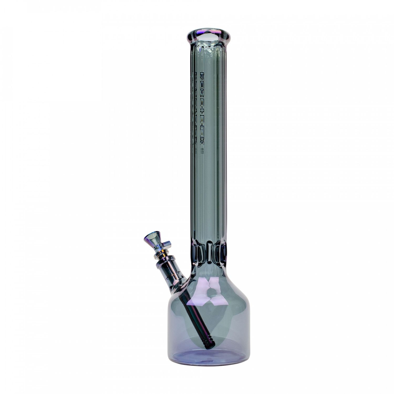 RED EYE TEK© 18" Terminator Hex Tube Water Pipe, Color: Metallic Blue