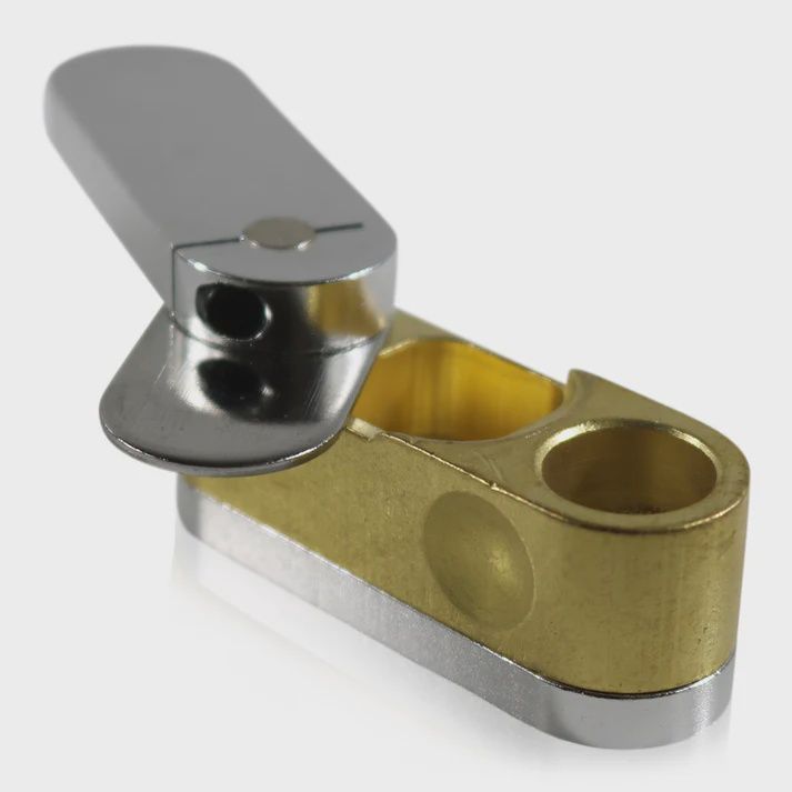 2.25" Folding Brass Swivel Top Pipe w/ Storage &amp; Accessories