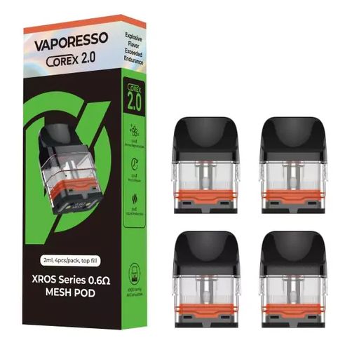 Vaporesso XROS COREX 3.0 Series Cartridge 2mL (4-Pack), Resistance: 0.6Ω Mesh Pod