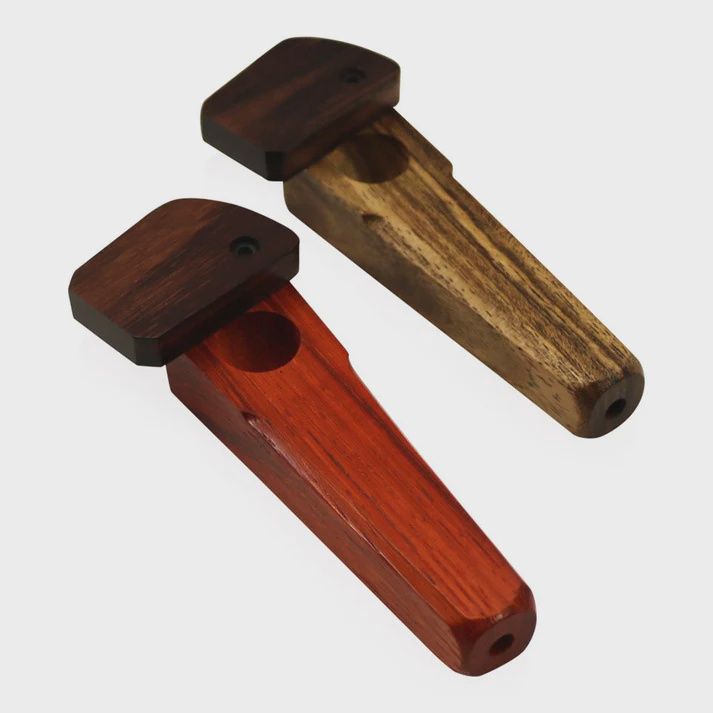 WW American Made 3.75" Wooden Hand Pipe with Swivel Lid [HP-W-W-4]