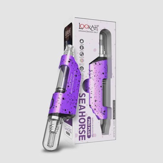 Lookah Seahorse Pro Plus Spatter Edition, Color: Purple &amp; Black