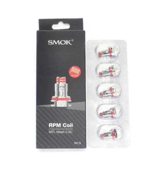 SMOK RPM Replacement Coils (5-Pack), Resistance: 0.3Ω Mesh