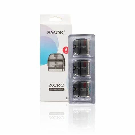 SMOK Acro Replacement Pods (3-Pack), Resistance: 0.8Ω Meshed Pod
