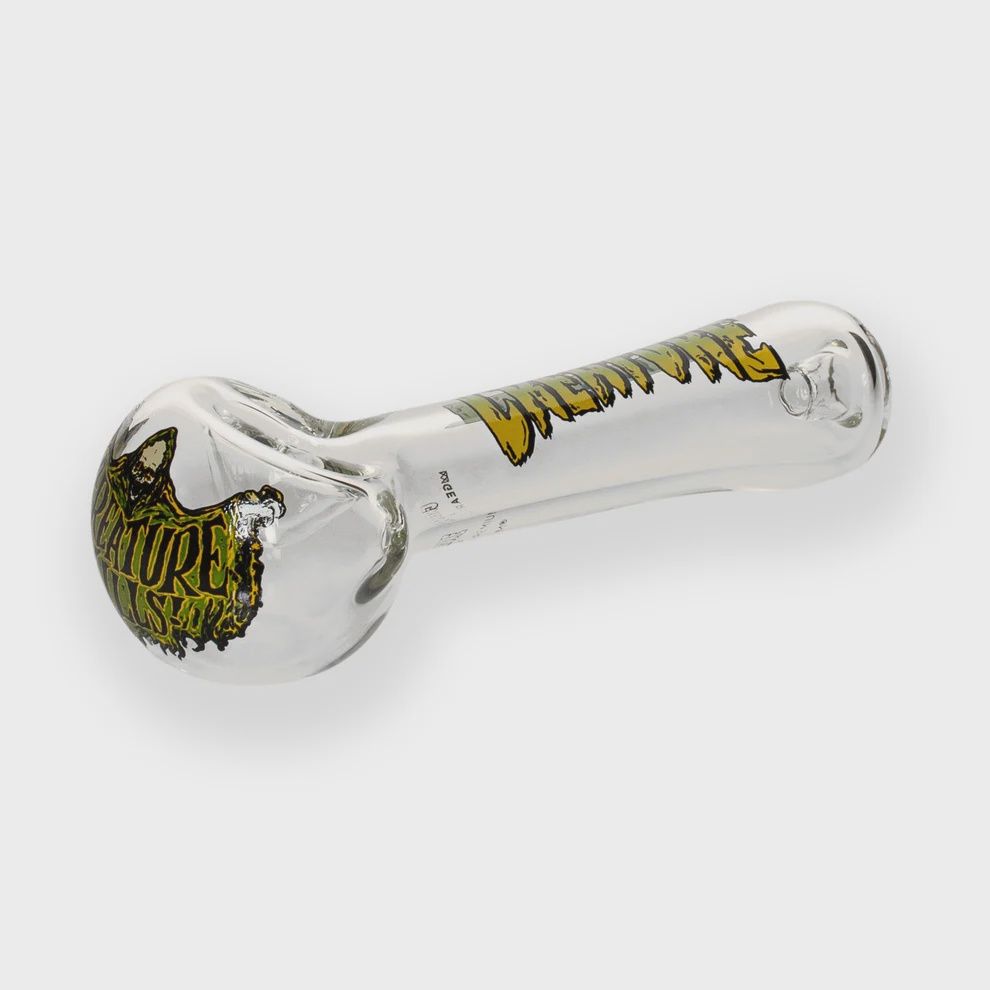Creature GEAR Premium®  4.5" Reaper Kills Spoon Hand Pipe, Color: Clear