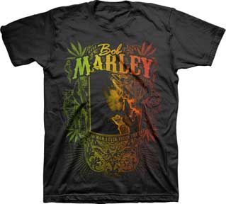 Bob Marley Kaya Now Jumbo Black T-Shirt, Size: Small