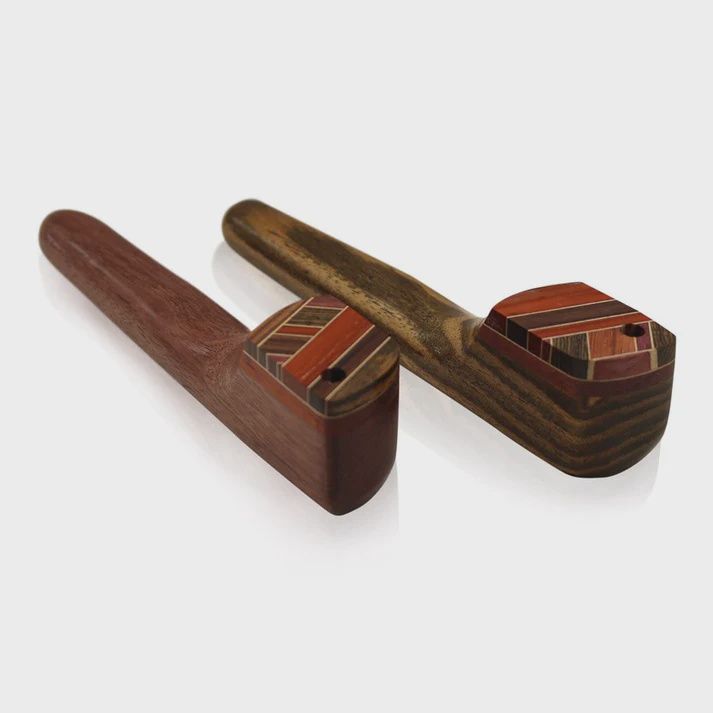 WW American Made 6" Wooden Hand Pipe with Swivel Lid