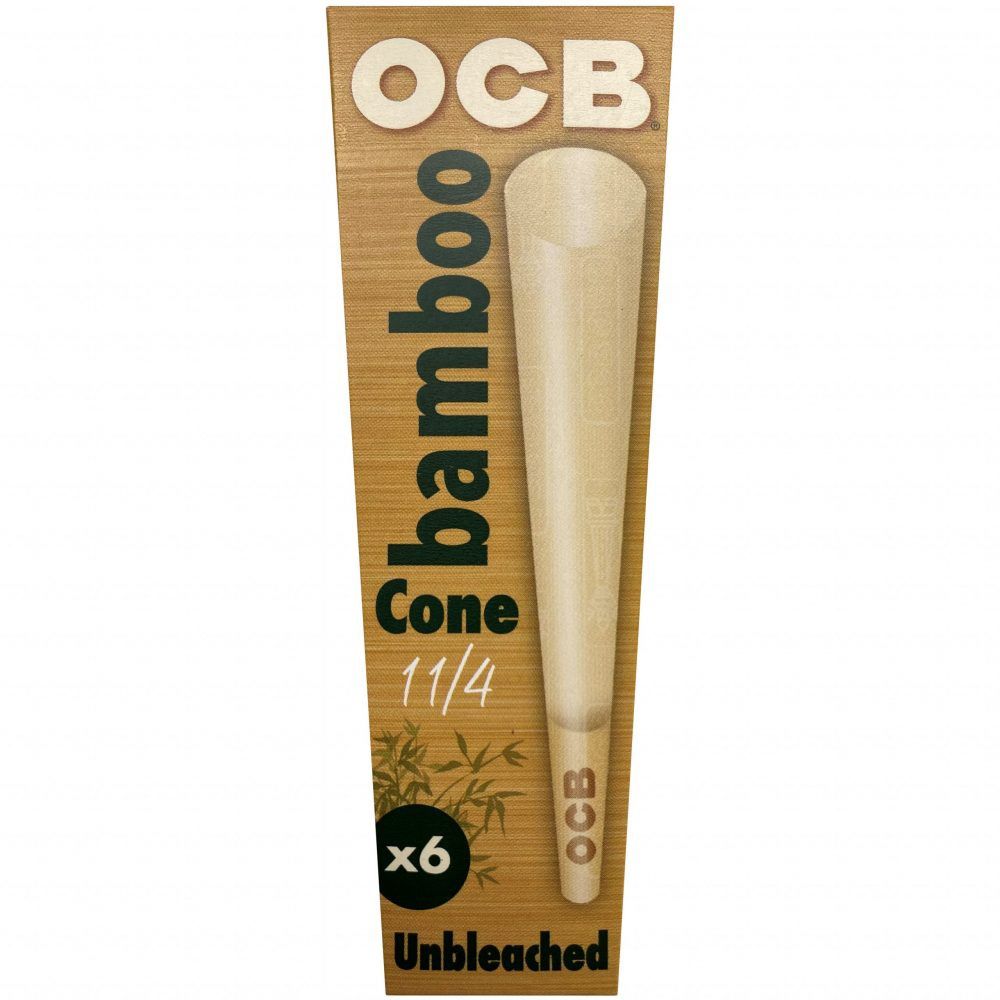 OCB Bamboo 1 1/4 Size Pre-Rolled Cones - 6 Pack, Count: Pack