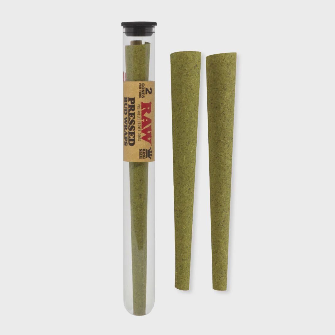 RAW Pressed Bud Wrap Cone King Size, Count: 2ct Pack