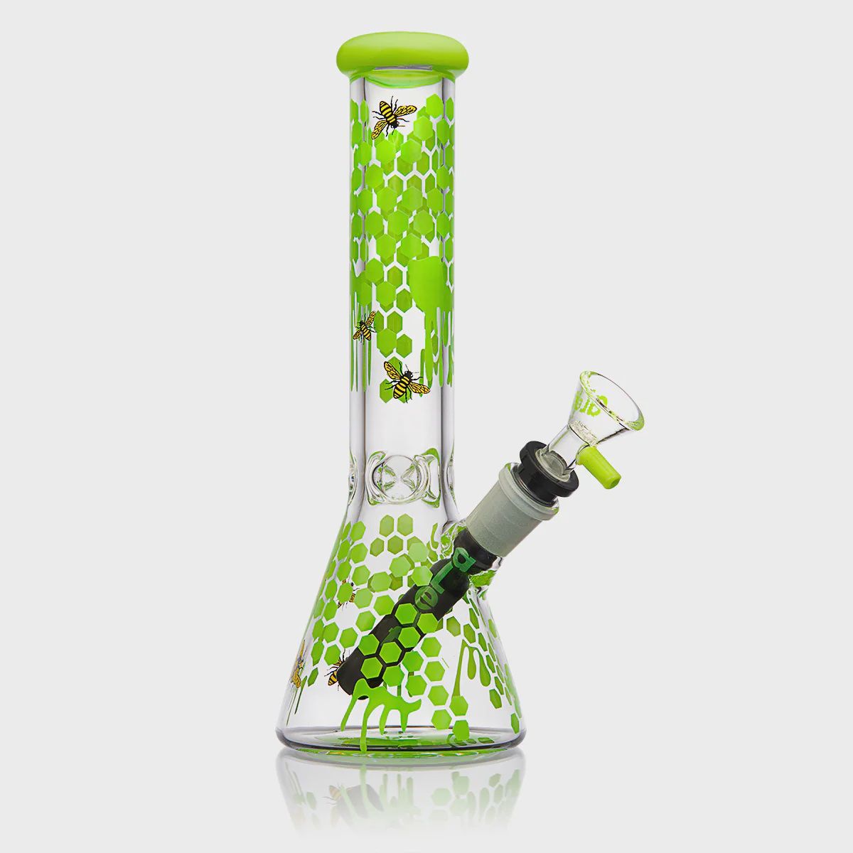 10" Honeycomb Beaker By ALEAF, Color: Green