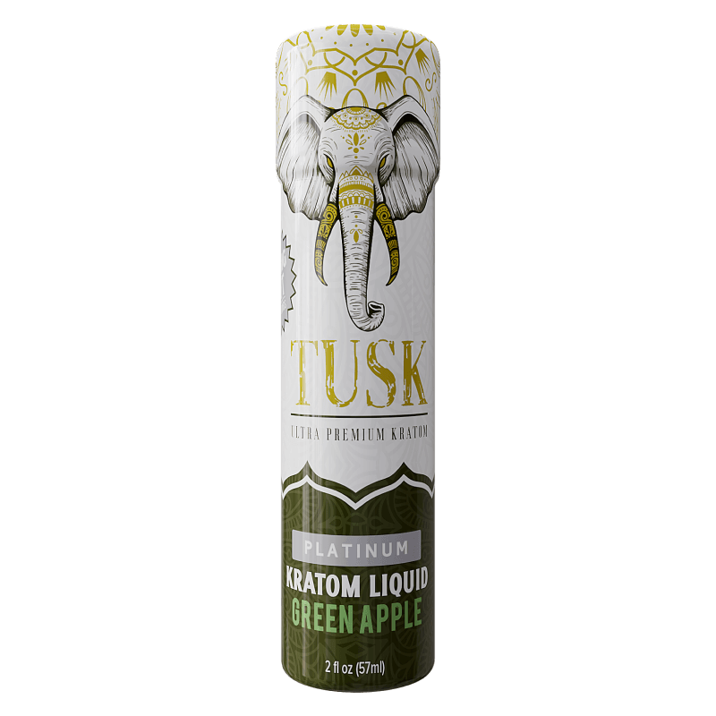 Tusk Kratom Platinum Liquid Shot, Attribute: Green Apple, Count: Single Unit