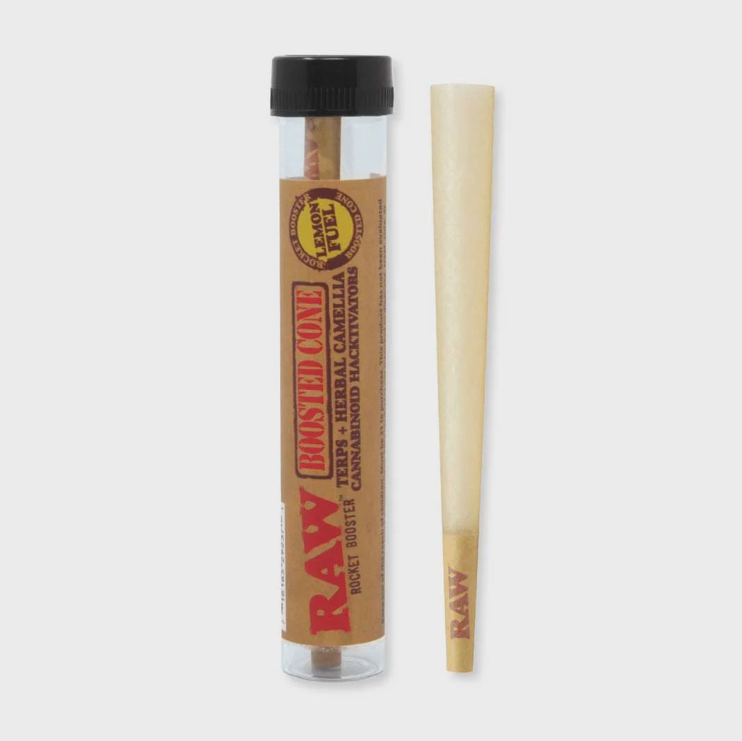 RAW Rocket Boost Terp Infused Cone - Lemon Fuel, Count: 1ct Pack