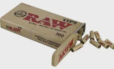 RAW Pre-Rolled Tips Tin - 100 Count