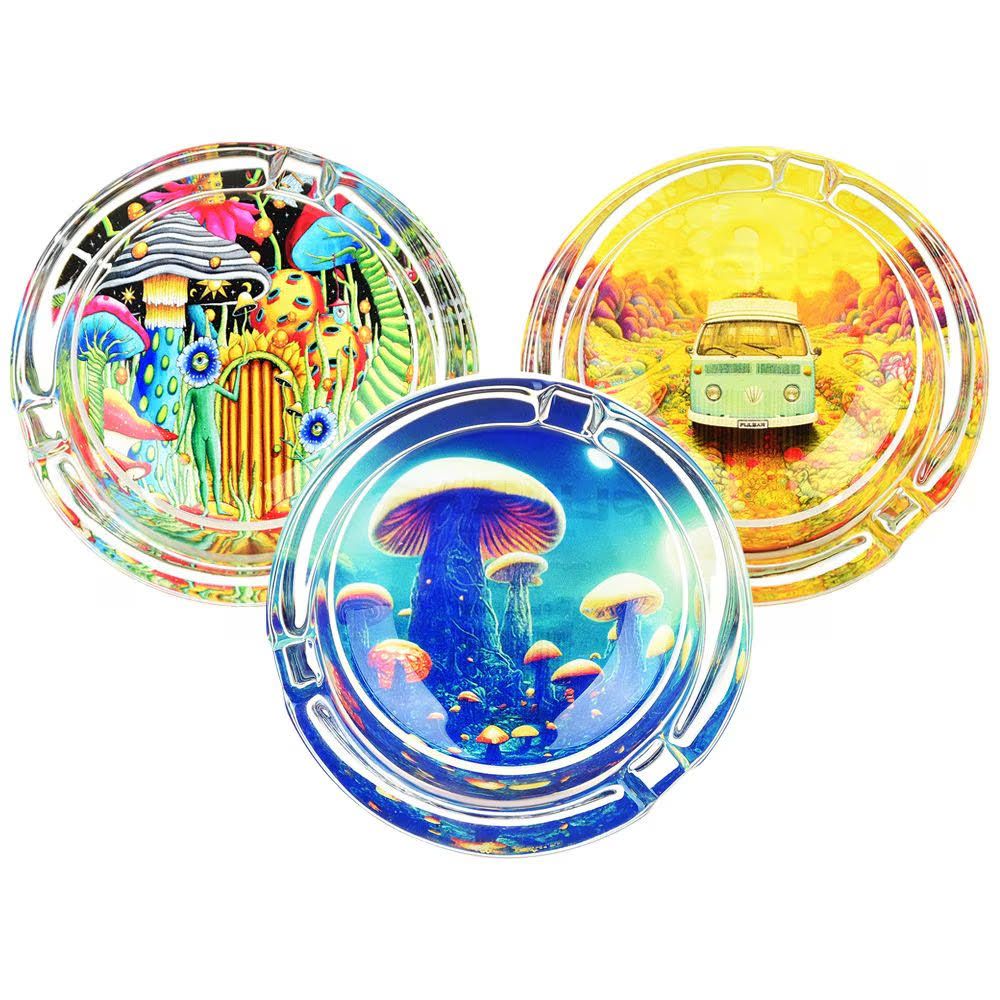 Pulsar Design Series Round Glass Ashtray, Design: Design Series