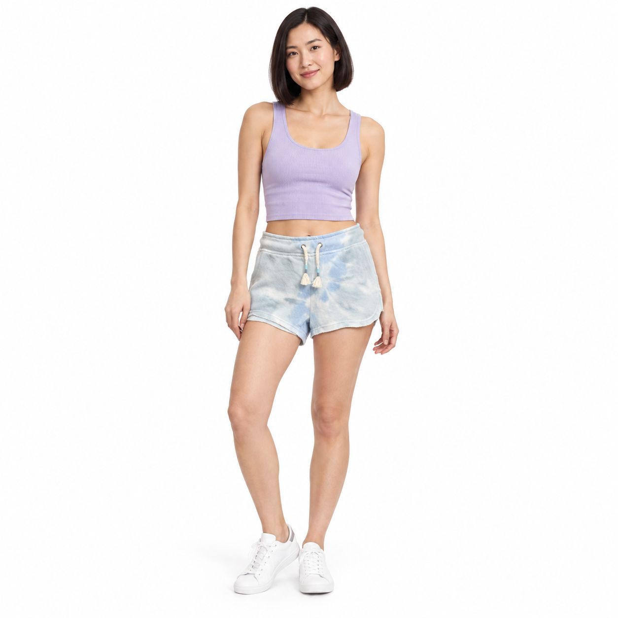 Tie Dye Burnout Shorts by Ocean Drive, Color: Ocean Blue