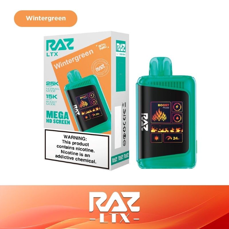 RAZ LTX 25K 5% Disposable Vape, Count: Single Pack, Flavor: Winter Green