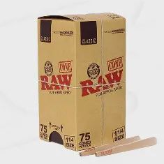 RAW Classic 1 1/4 Backrolled Cones - 75 Count