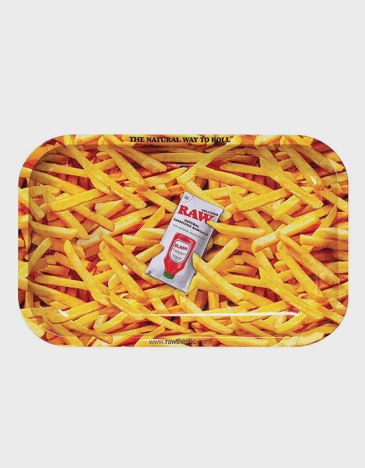 RAW Metal Rolling Tray - French Fries, Size: Small (11" x 7")