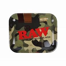 RAW Metal Rolling Tray - Camo, Size: Large (14" x 11")