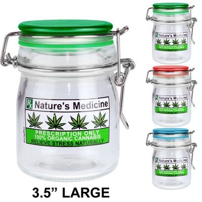 Nature's Medicine Daytona 3.5" Glass Storage Jar