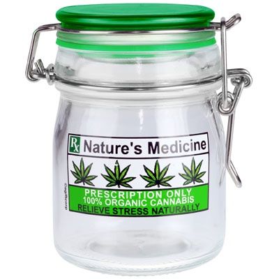 Nature's Medicine Daytona 3.5" Glass Storage Jar, Size: 3.5"