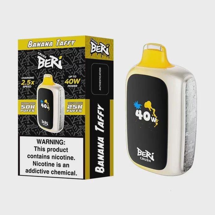Beri Crush 50K 5% Nic Disposable Vape, Count: Single Pack, Flavor: Banana Taffy