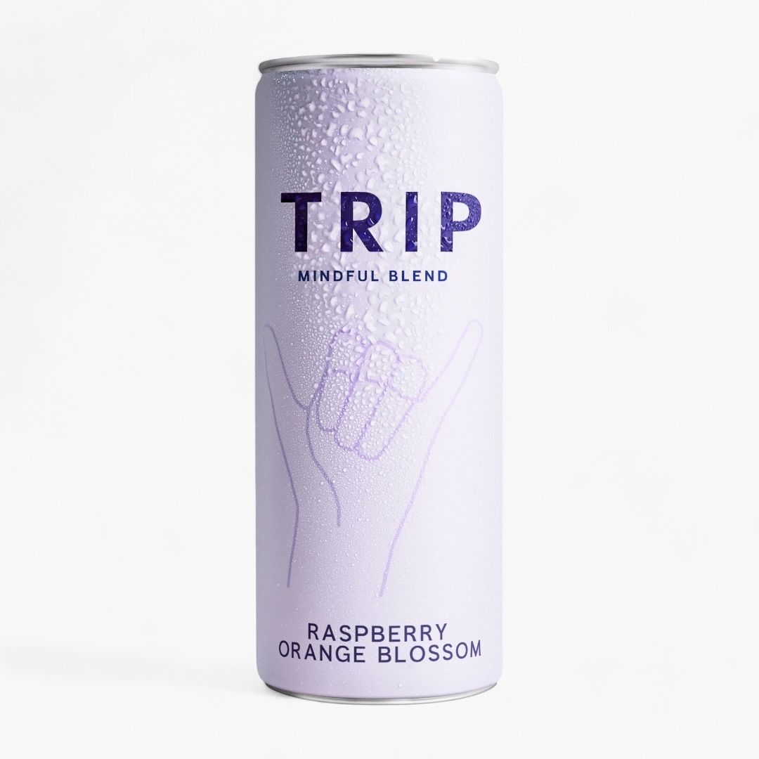 TRIP Mindful Blend Raspberry Blossom Sparkling Botanical Drink 12oz, Count: Single