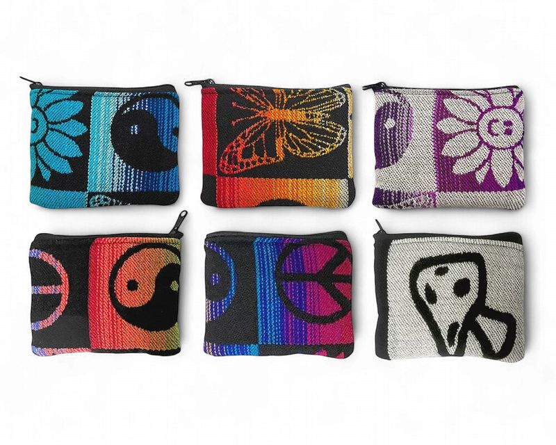 Ecuadorian Hippie Style Zipper Coin Purse