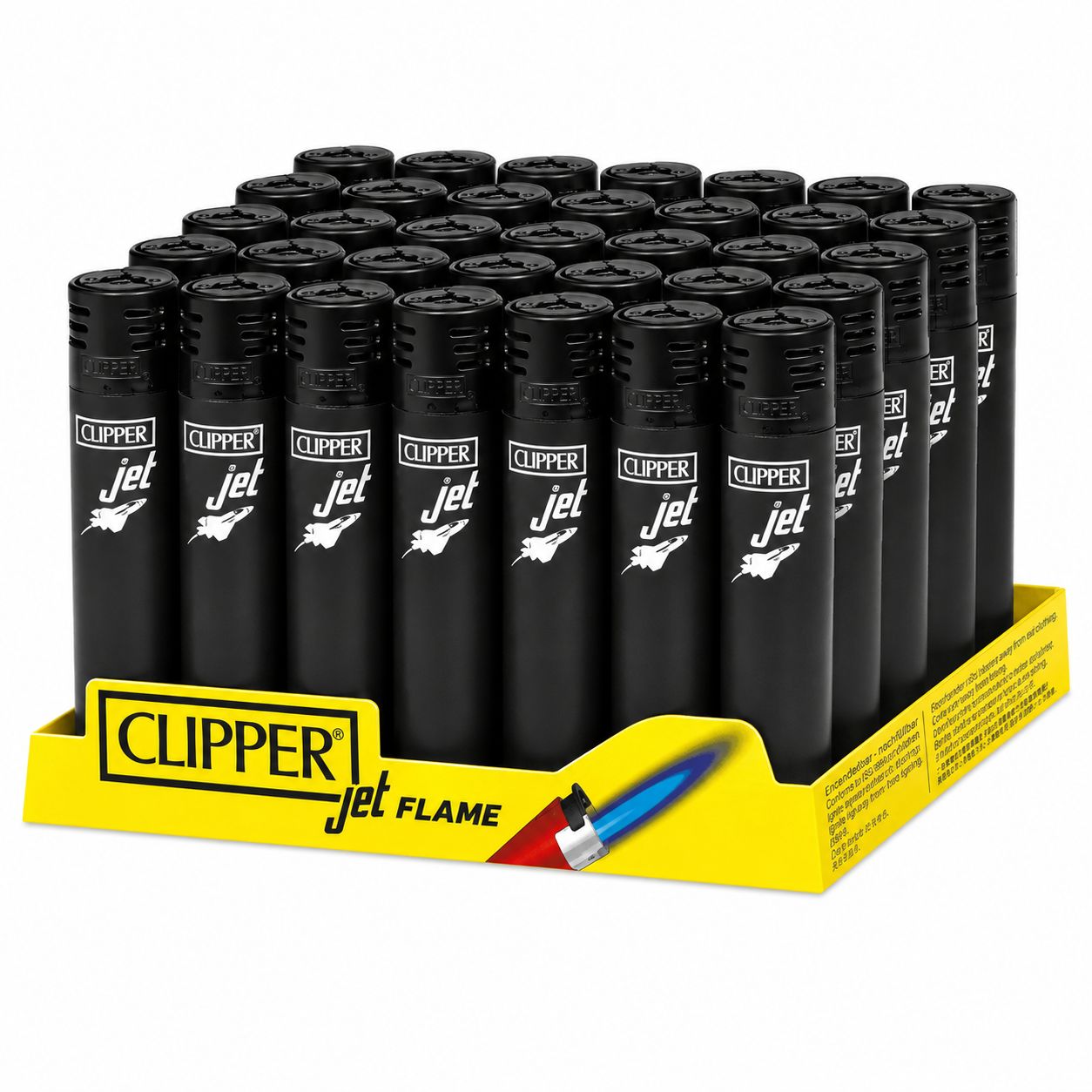 Clipper® Lighter Jet Flame Soft Touch - Black