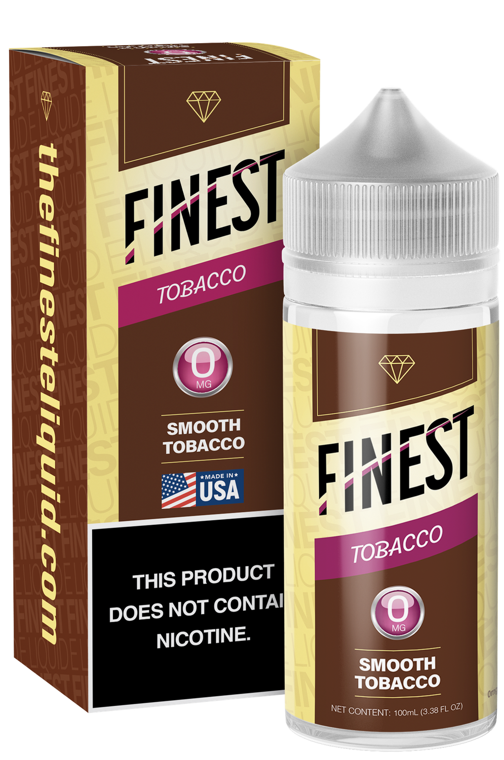 The Finest 100mL Tobacco Edition - Smooth Tobacco, Nicotine Content: 0mg