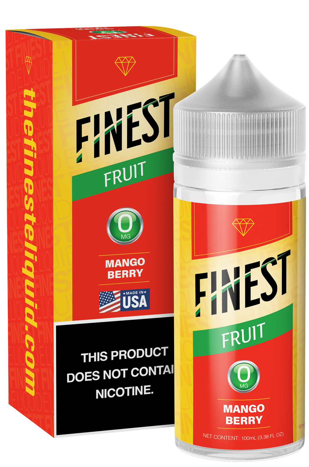 The Finest 100mL Fruit Edition - Mango Berry, Nicotine Content: 0mg