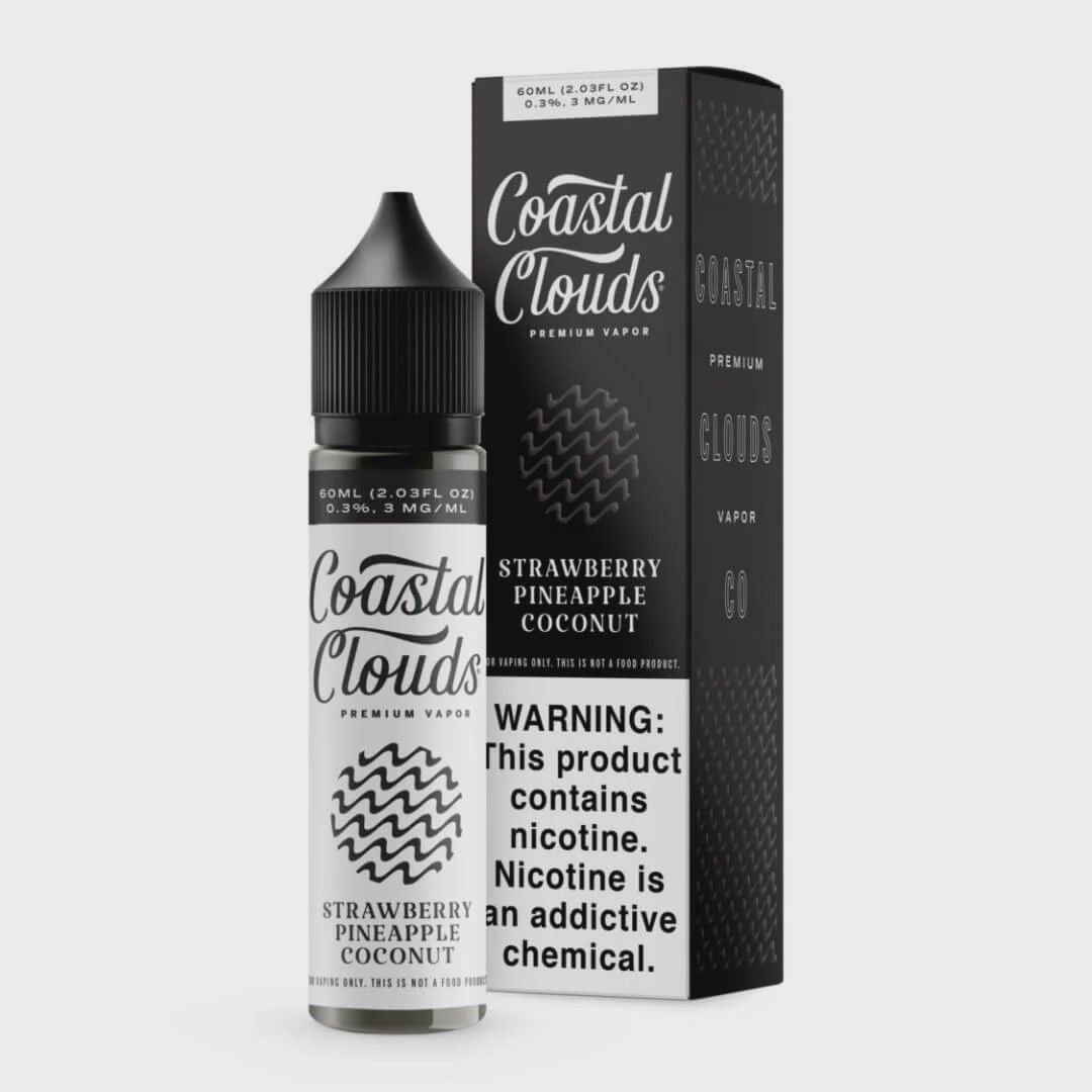 Coastal Clouds E-liquid 60ML - Strawberry Pineapple Coconut, Nicotine Content: 3MG