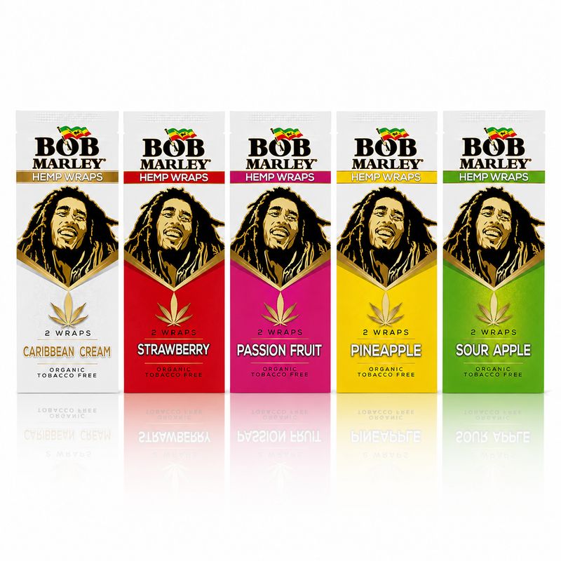 BOB MARLEY Hemp Wraps - 2 Pack