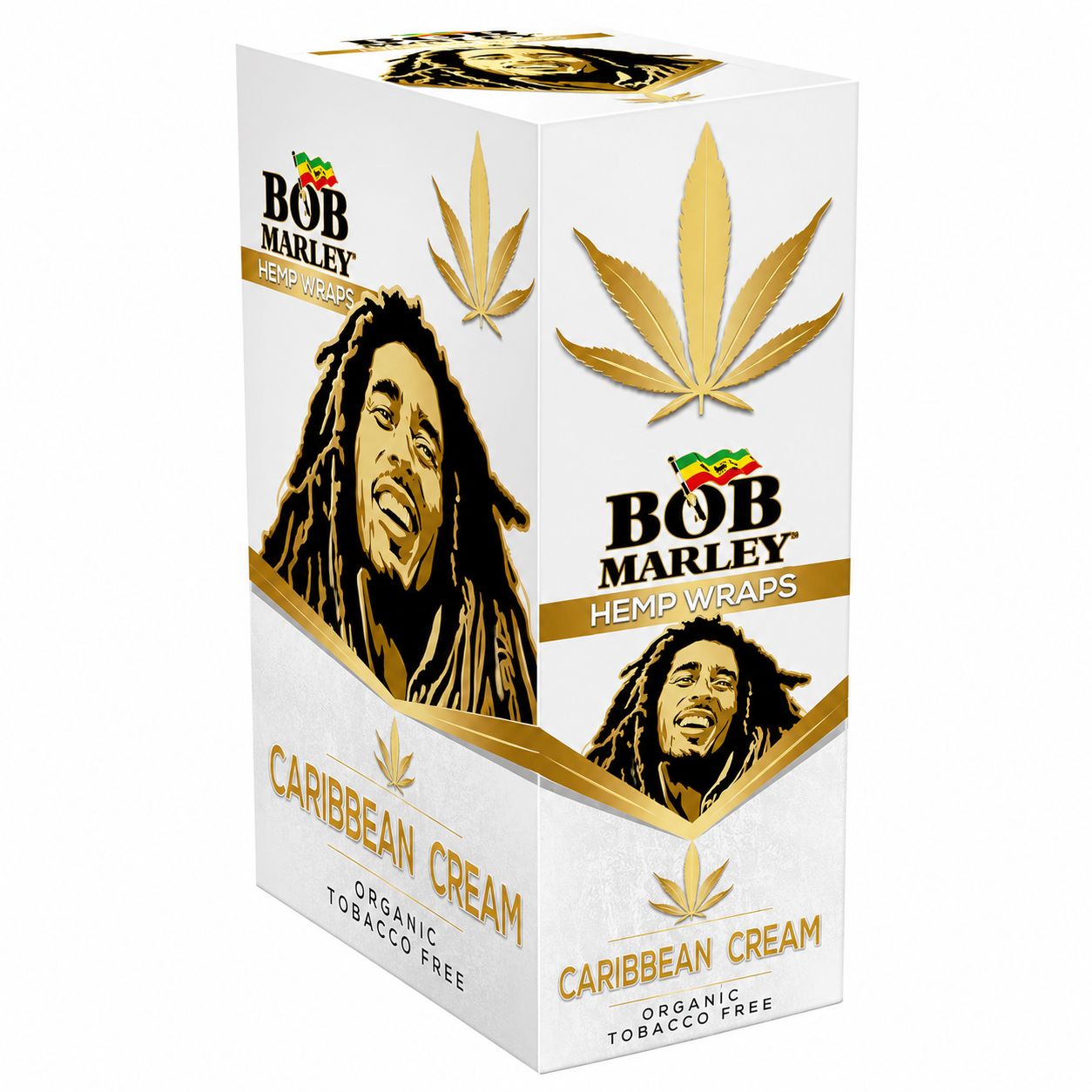 BOB MARLEY Hemp Wraps - 2 Pack, Count: Full Box (25 Packs), Flavor: Caribbean Cream