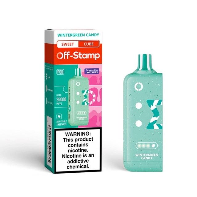 Off-Stamp X-Cube 25k Refills, Count: Single Unit, Flavor: (Sweet Cube) Winter Green Blast