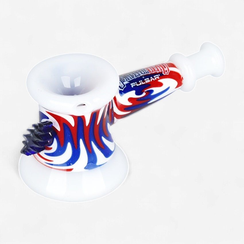 The Grateful Dead x Pulsar Bolt Wig Wag 4" Glass Hammer Hand Pipe