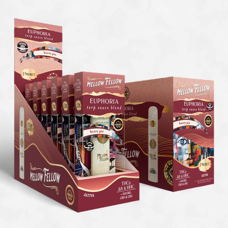 Mellow Fellow Terp Sauce Spinners Disposable Vapes 1ml Euphoria Blend Berry Pie (Sativa)