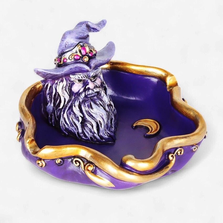 Moon Wizard Polyresin Ashtray