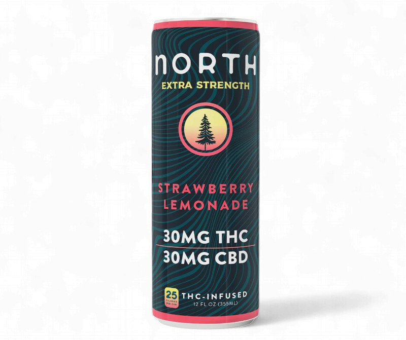 North Extra Strength Strawberry Lemonade: 30MG THC + 30MG CBD