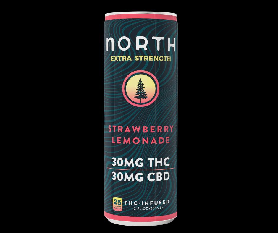 North Extra Strength Strawberry Lemonade: 30MG THC + 30MG CBD, Count: Single Unit