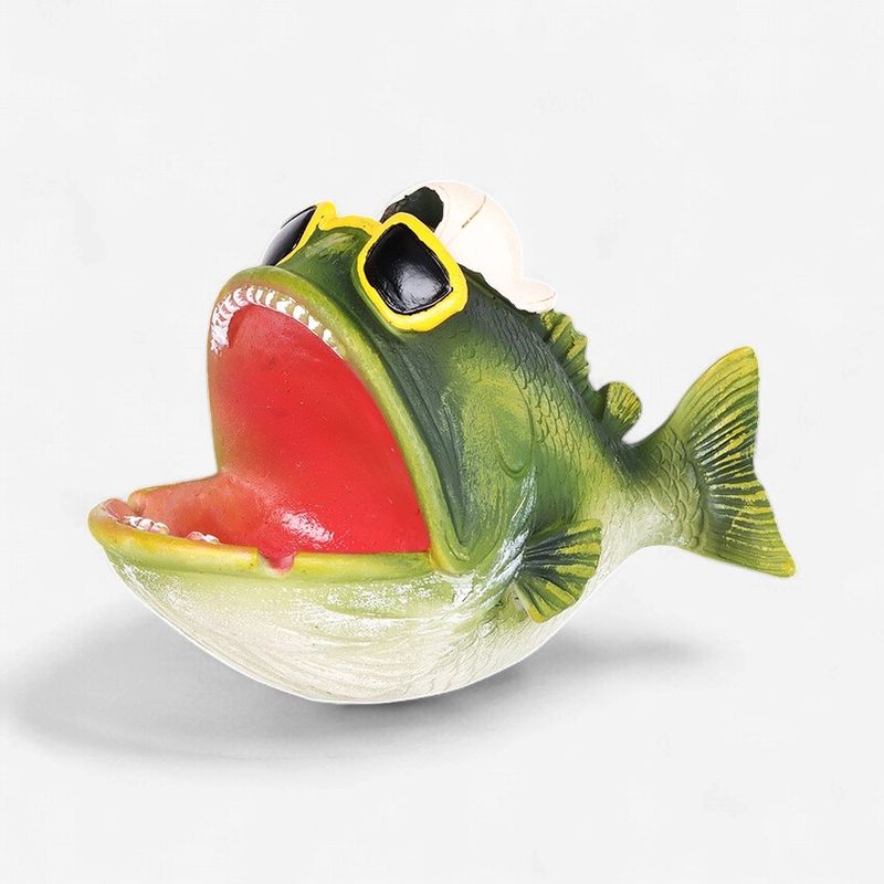 Fly &amp; Fresh Fish Polyresin Ashtray