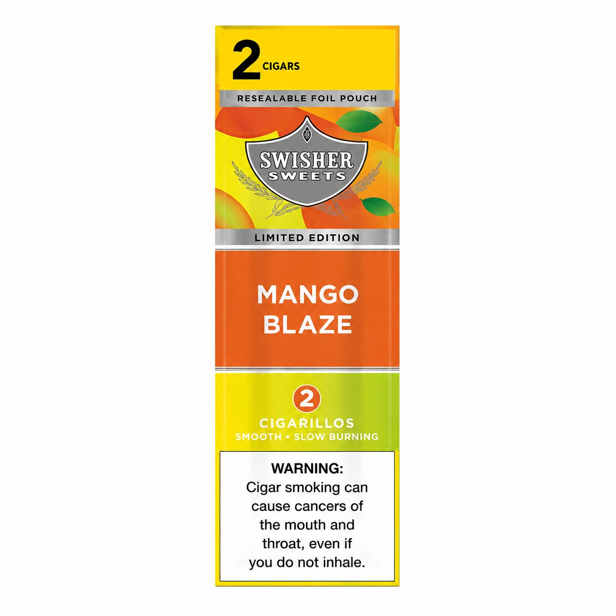 Swisher Sweet Cigarillos LE Mango Blaze - 2 Pack, Count: Pack