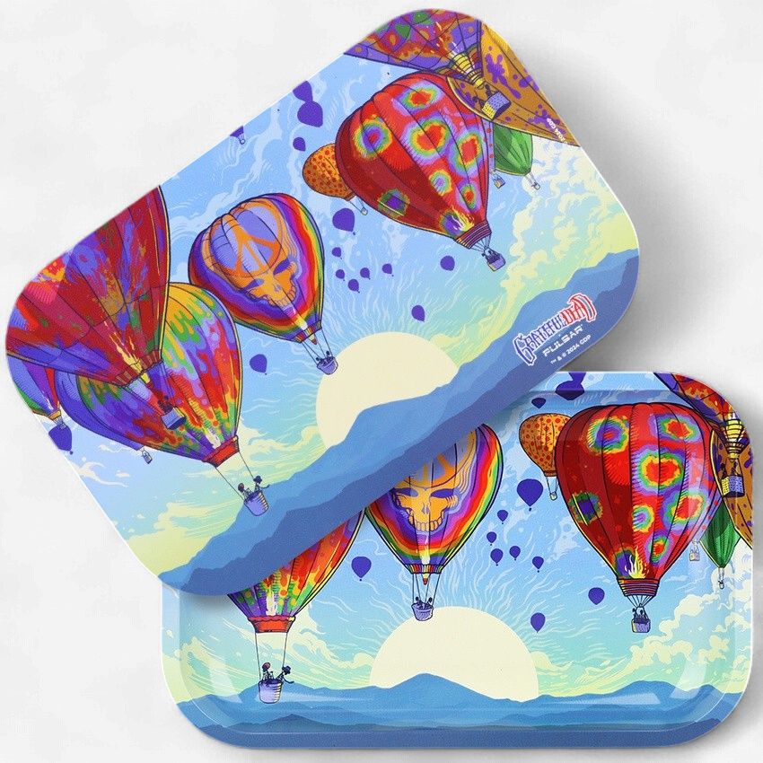 Grateful Dead x Pulsar Metal Rolling Tray &amp; Lid | Hot Air