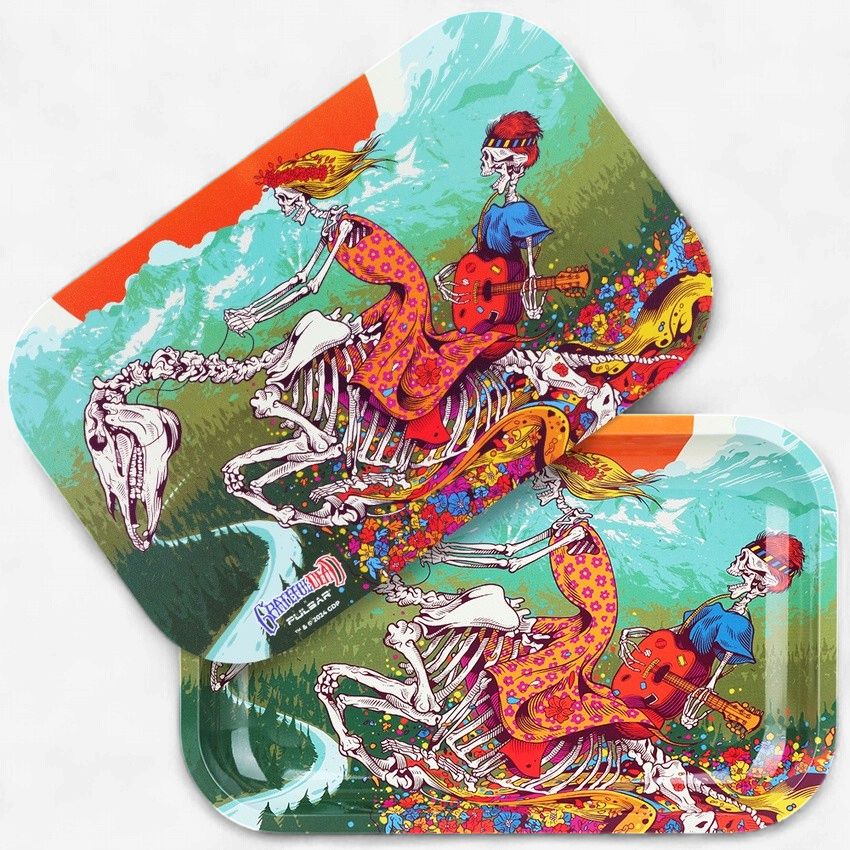 Grateful Dead x Pulsar Metal Rolling Tray &amp; Lid | Dead Horse