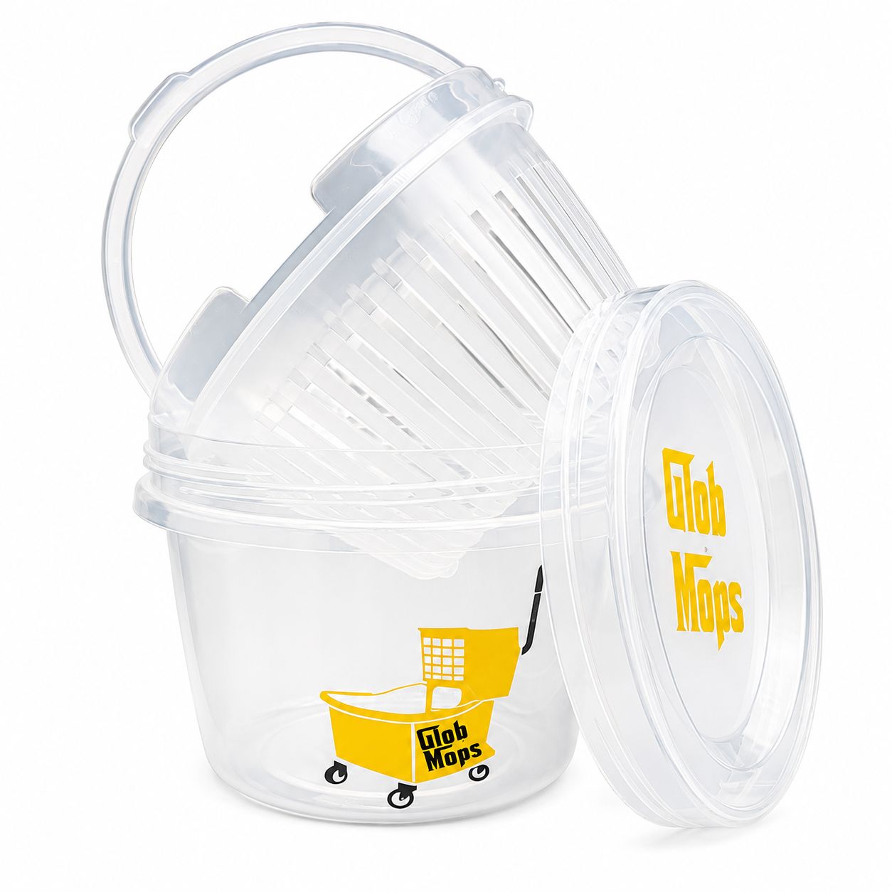 Glob Mops Mop Bucket Cleaning Container, Design: Round