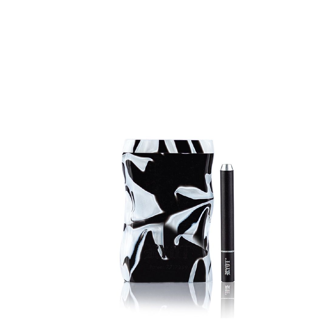 RYOT® Acrylic Magnetic Short Dugout w/ Anodized One Hitter, Color: Black &amp; White