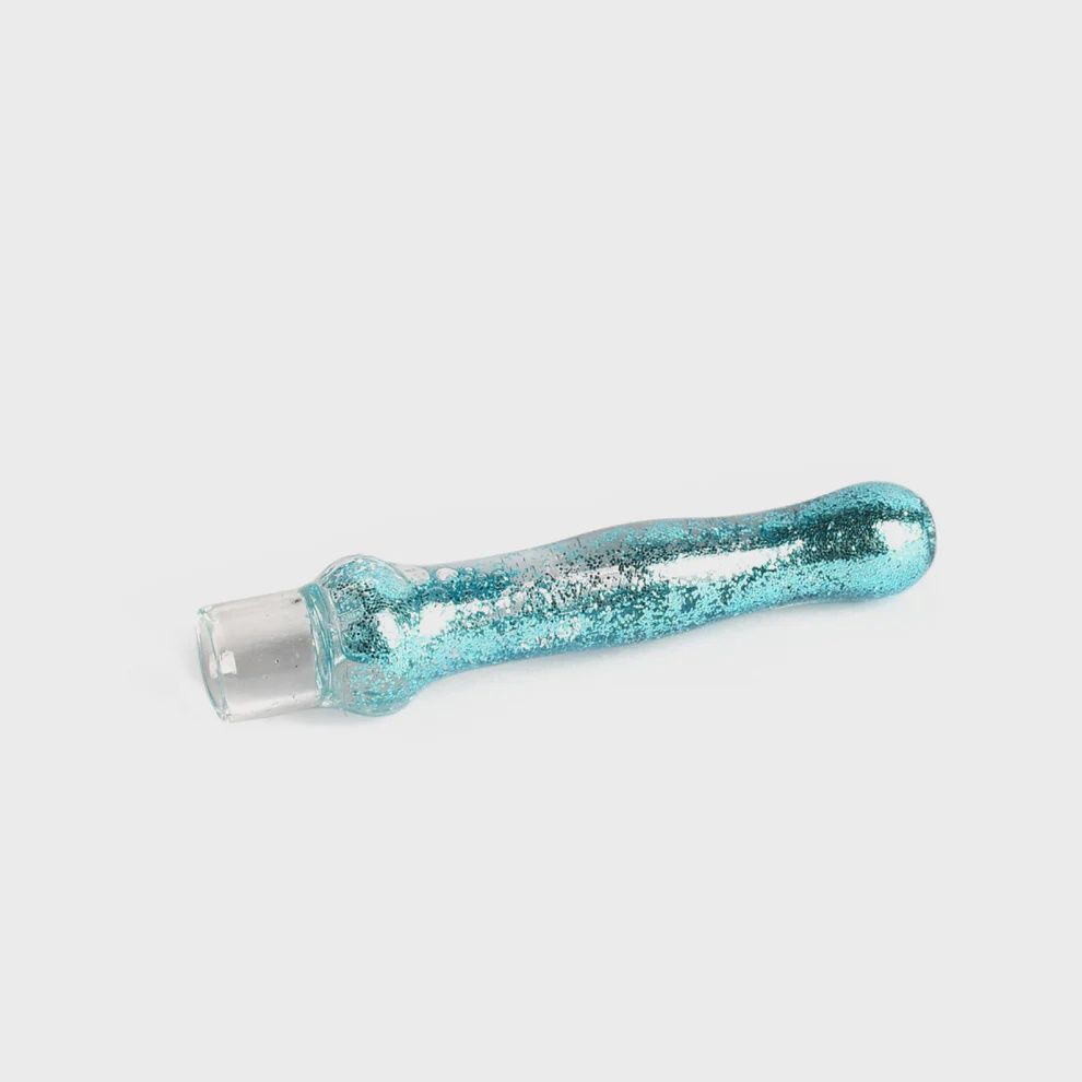 Red Eye Glass®  4.25" Sparkle Liquid One-Hitter, Color: Blue