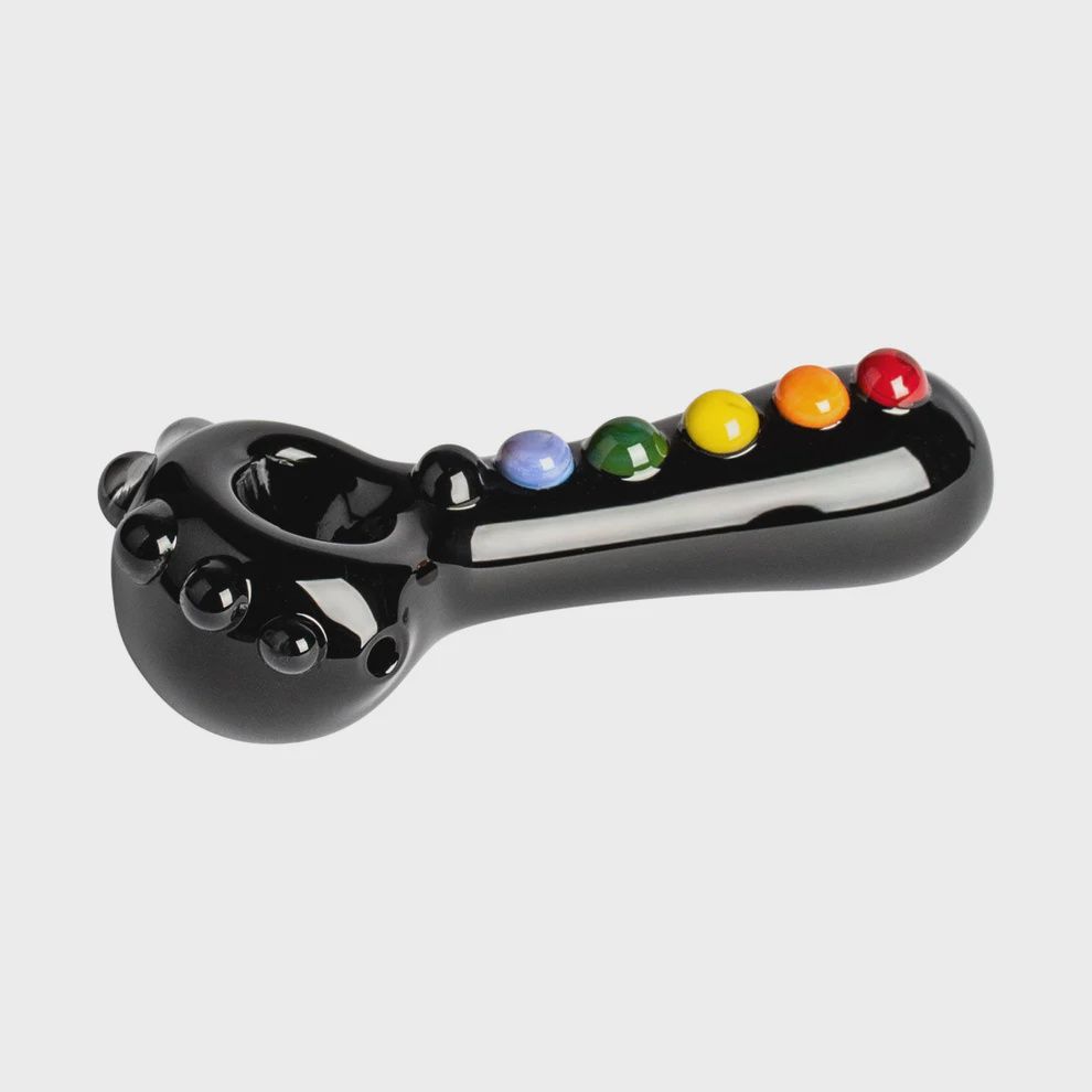 Red Eye Glass®  4" Gumdrops Hand Pipe, Color: Black