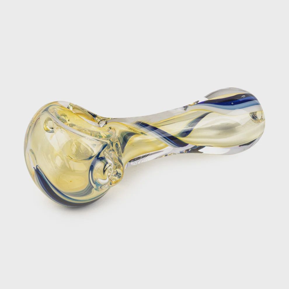 Red Eye Glass®  3.75" Pandora Inside-Out Hand Pipe, Color: Blue
