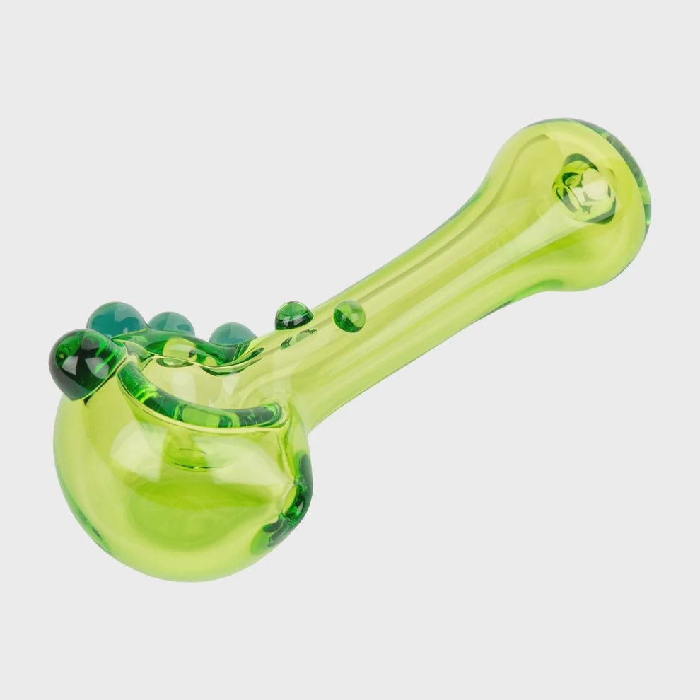 Red Eye Glass®  4" Commodore Hand Pipe, Color: Green