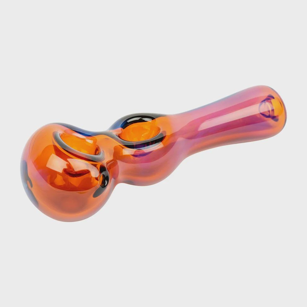 Red Eye Glass®  4.5" Twice Baked Hand Pipe, Color: Amber